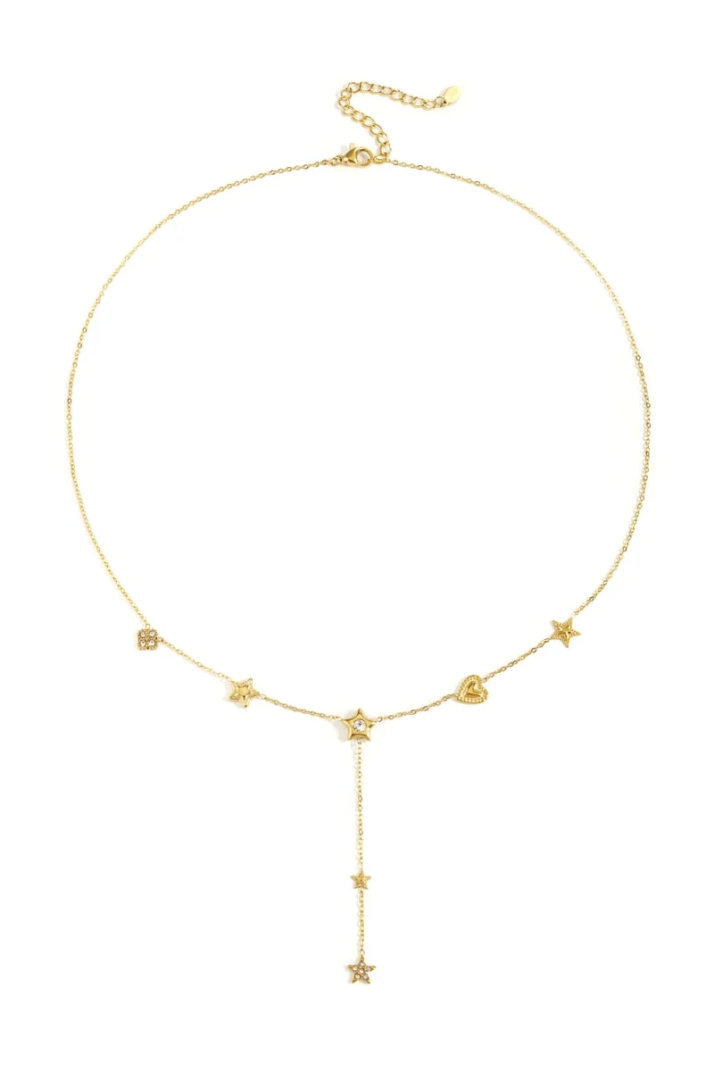 Y- ketting star Stainless Steel