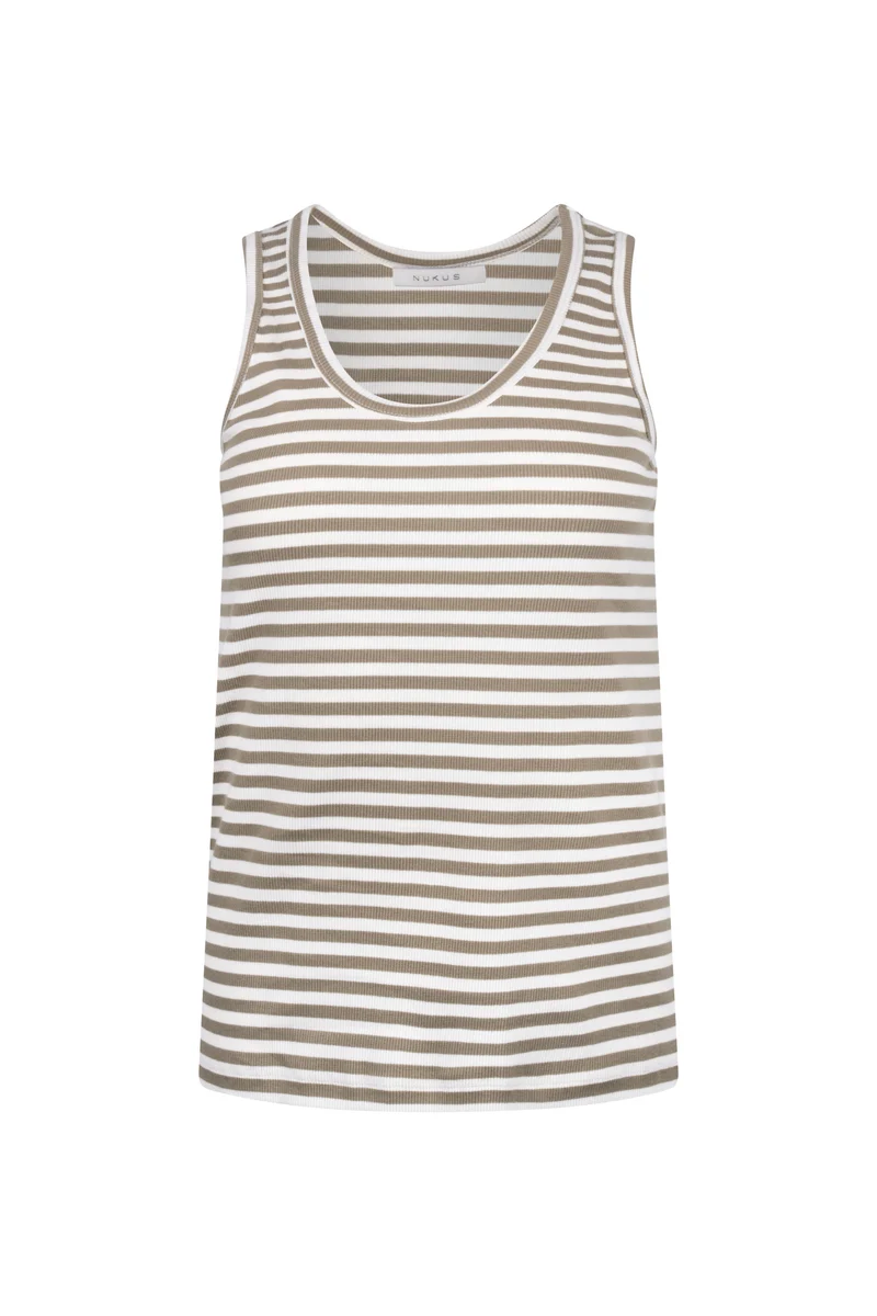 Singlet Steffie Offwhite Army NKS01169