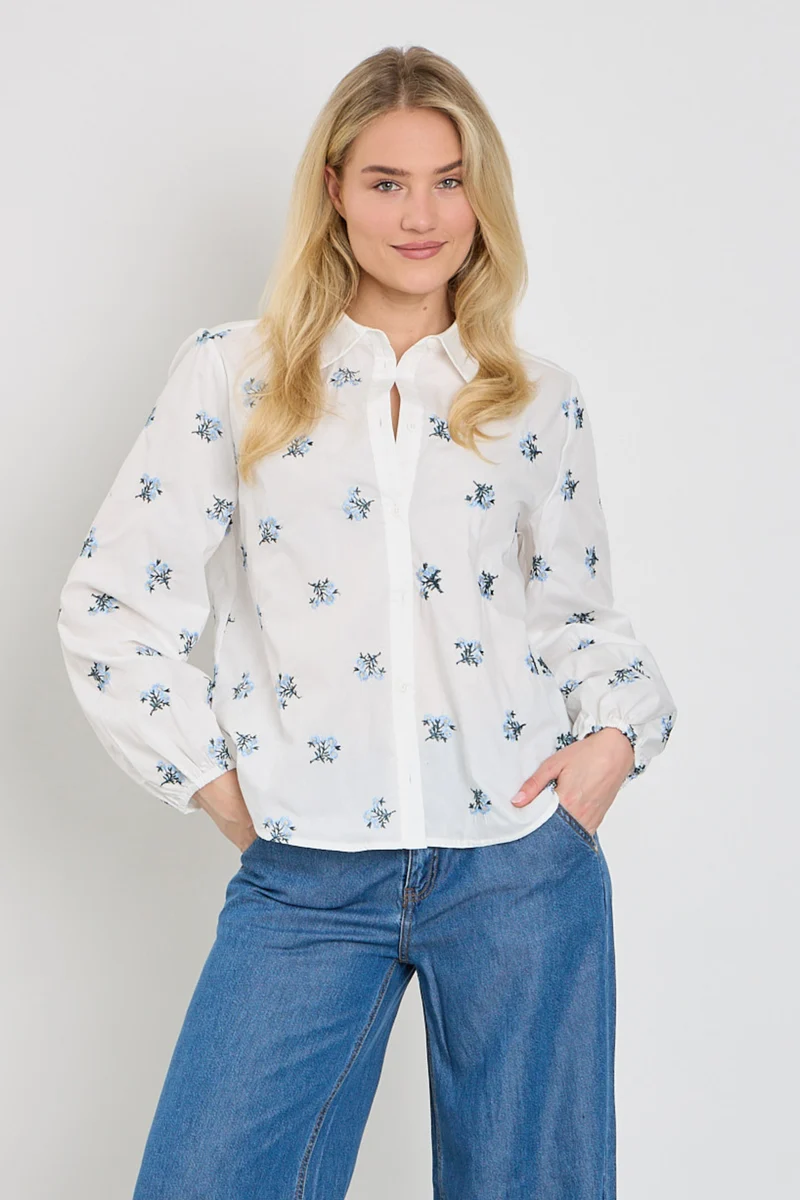 Blouse Fqleila Star Offwhite Vista Blue 207433
