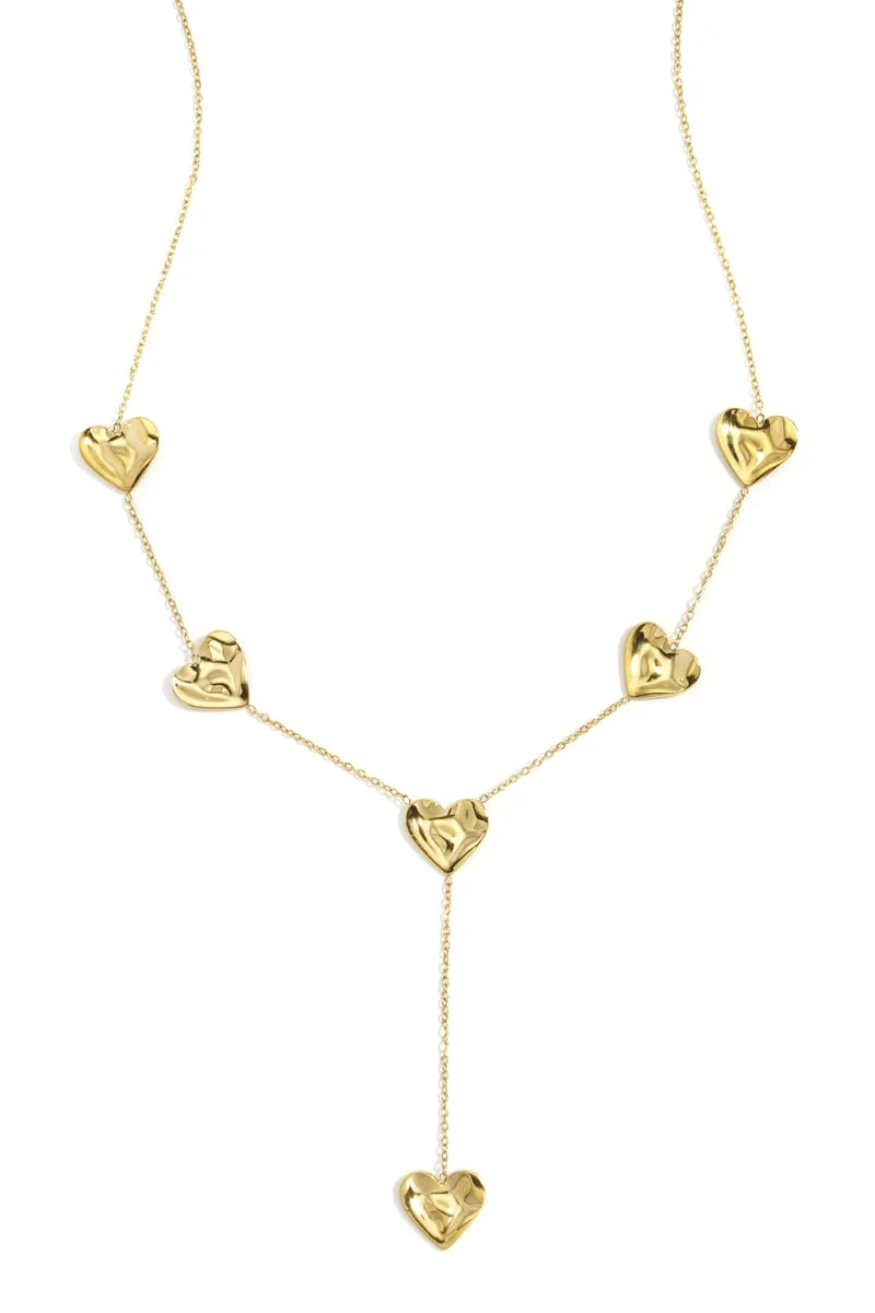 Ketting y vorm meerdere harten stainless steel