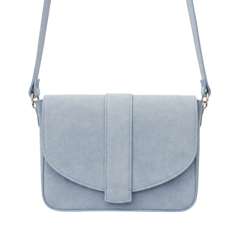 ANN KURZ Shatel crossbody bag suede celeste women