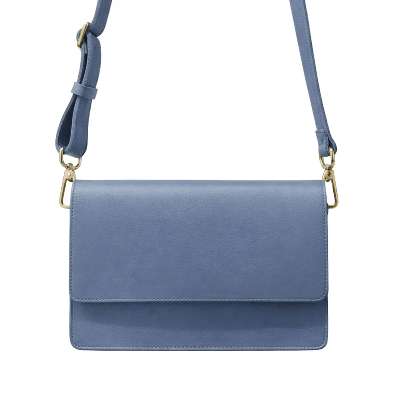 ANN KURZ Perfect square crossbody bag nappa azul women