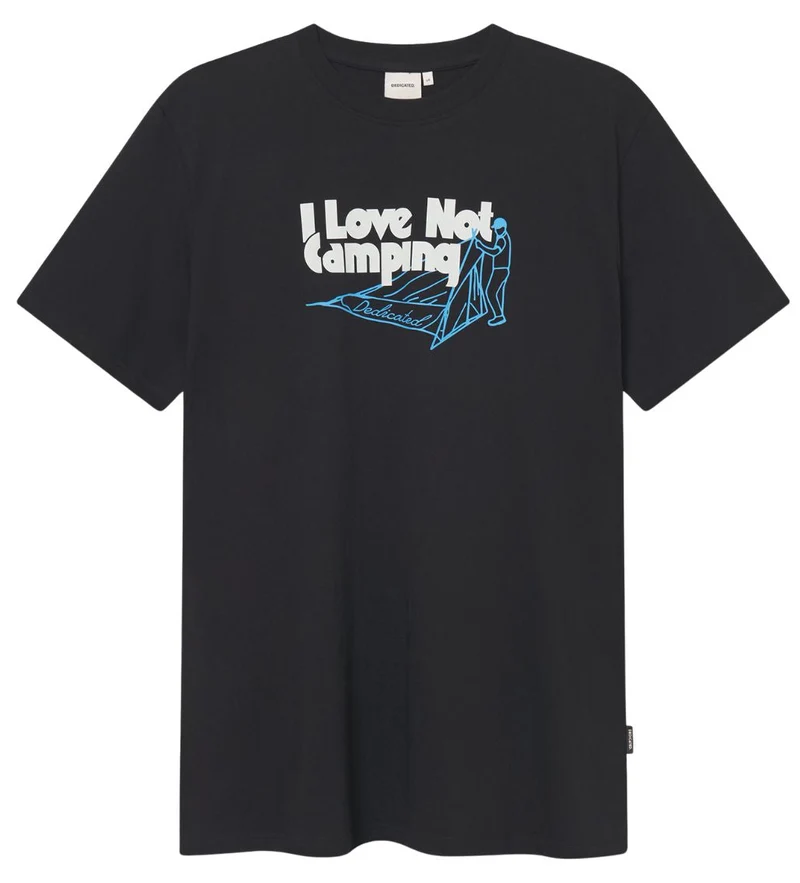 DEDICATED Stockholm love not camping t-shirt black men