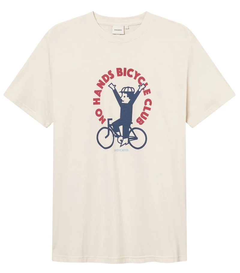 DEDICATED Stockholm no hands t-shirt oat white men