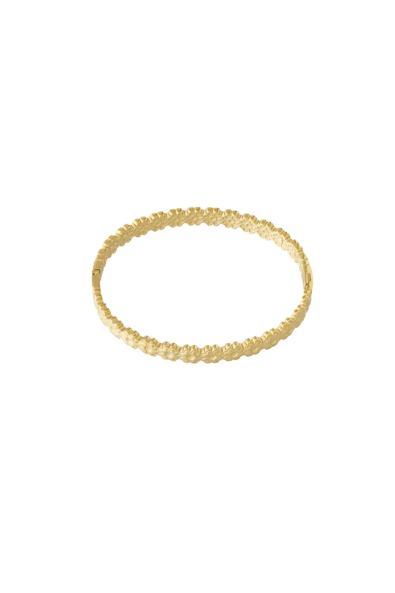 Flower bangle stainless steel