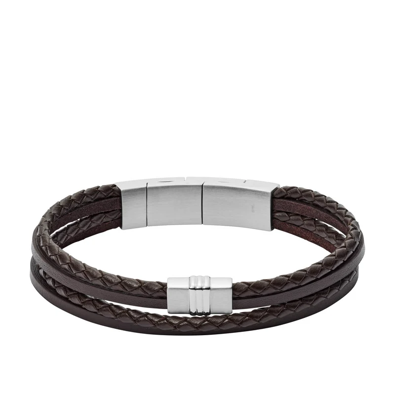 Fossil Brown Vintage Bracelet JF02934040 (Length: 17.50 - 19.00 cm)