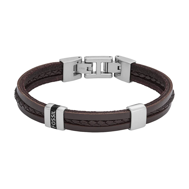 Fossil Brown Leather Bracelet JF04133040