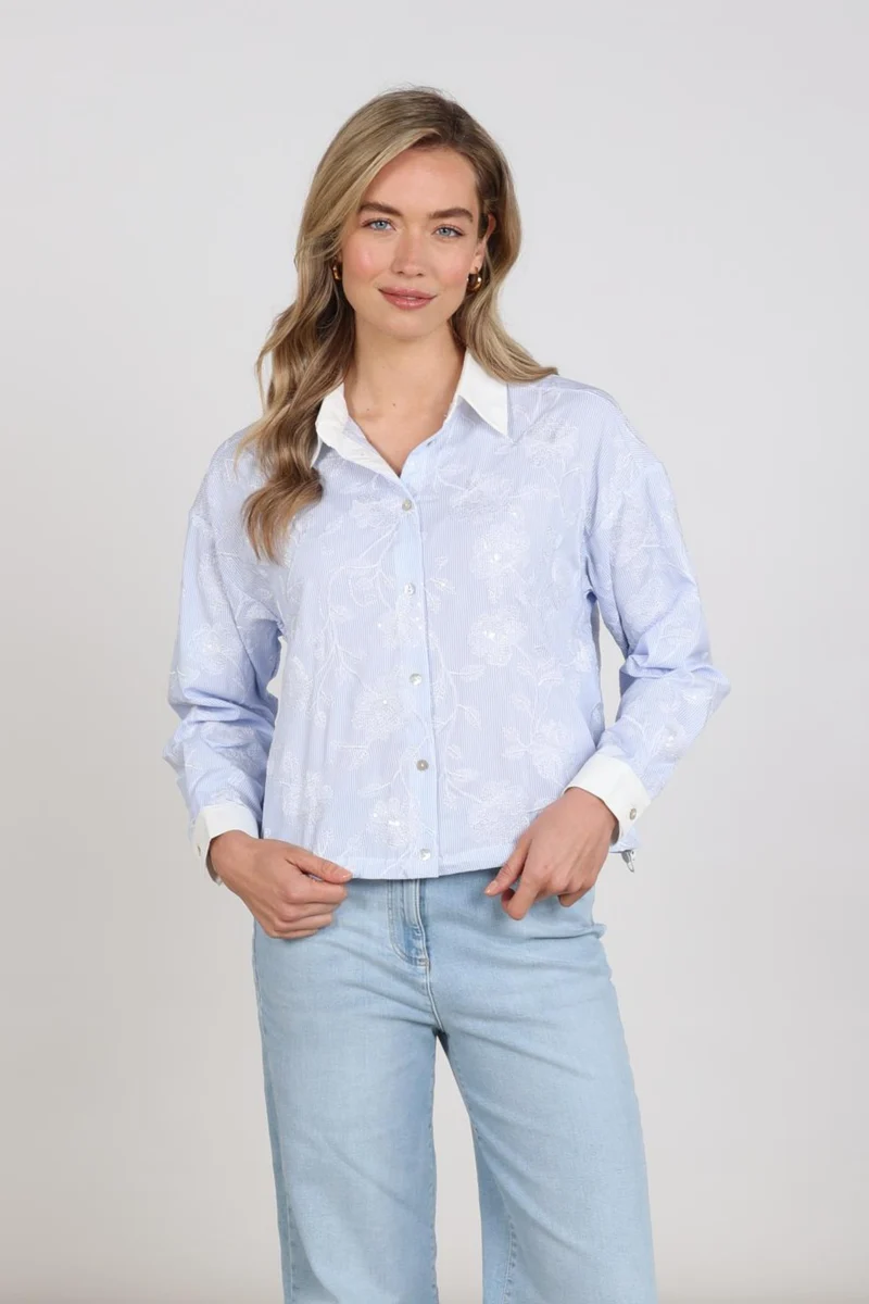 Blouse Meave Embroidery Offwhite Cloudy NKS02202