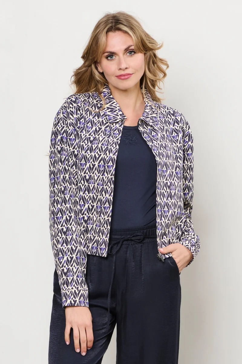 Travel Jacket Paloma Graphic Navy Multi JA134