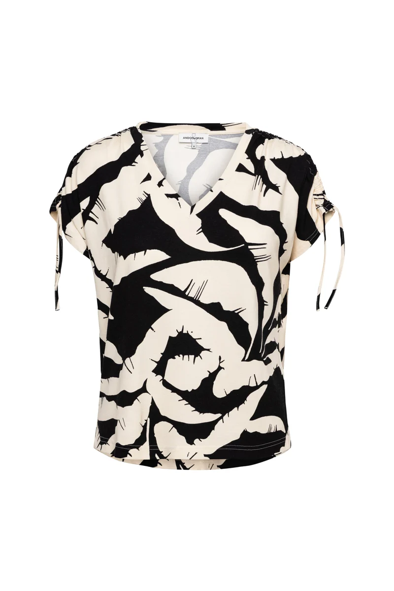 Top Viana Banana Leaf Black Multi TO317