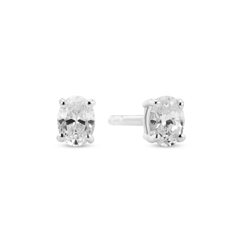 Sif Jakobs 925 Sterling Zilveren Ovale Oorknoppen SJ-E2744-CZ