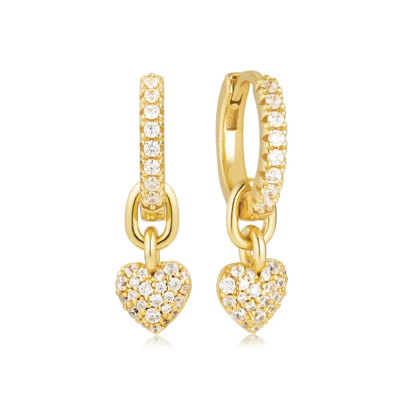 Sif Jakobs Valentine 925 Sterling Zilveren Oorhangers SJ-E72352-CZ-YG Met 18K Gouden Plating