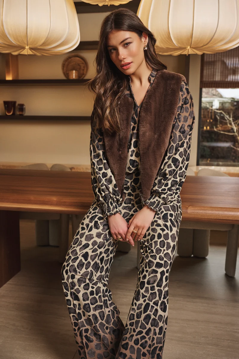 Broek Tahlia Wood Ash Grey Brown