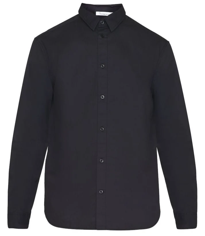 KCA 1090073 Alf regular crispy cotton shirt 1300 black jet men