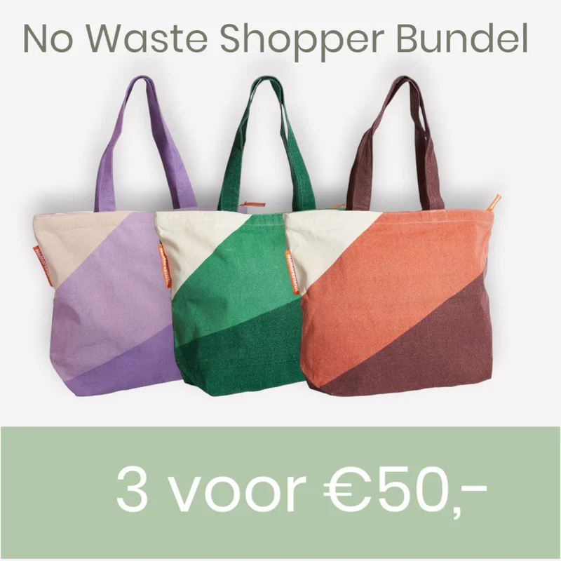 ACTIE: "No Waste-Shopper"- bundel 3 tassen voor maar €50,-