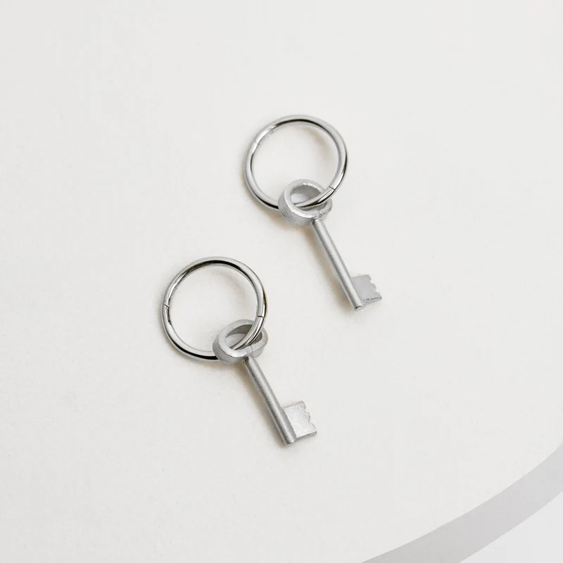Key to your Heart oorbellen zilver