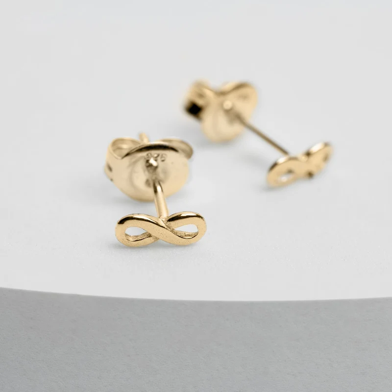 Infinity oorbellen goud