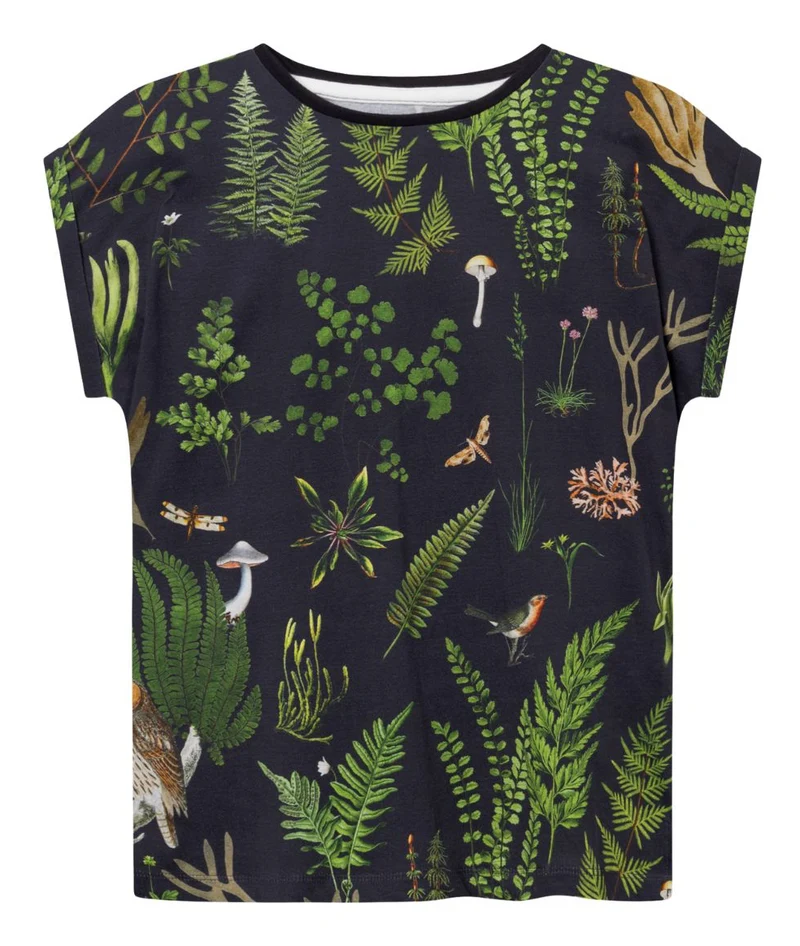 DEDICATED Visby secret garden t-shirt multicolour women