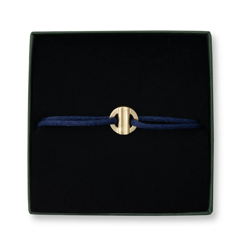 You are Loved armband goud ~ donkerblauw