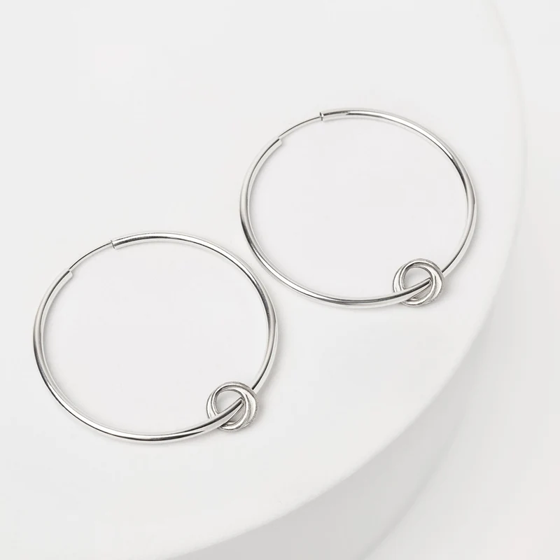 Together as One oorbellen zilver groot