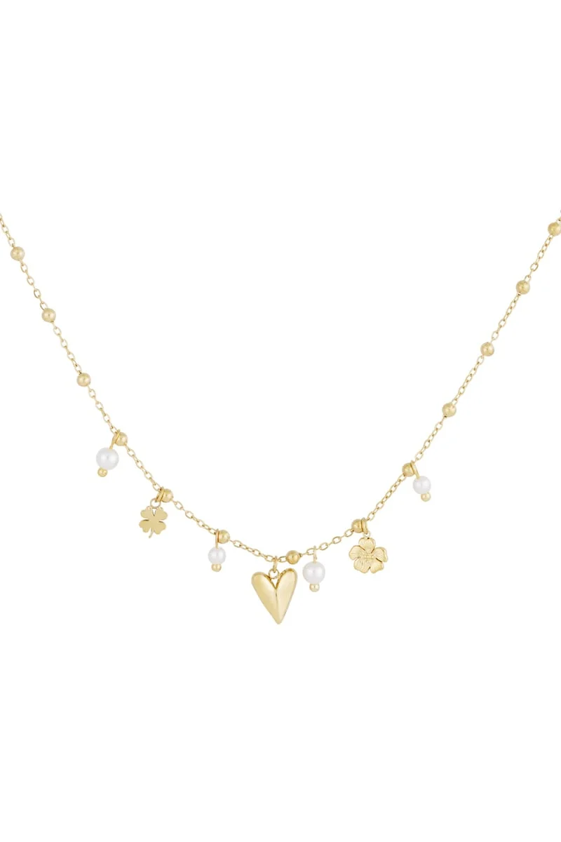 Bedel ketting lucky girl stainless steel