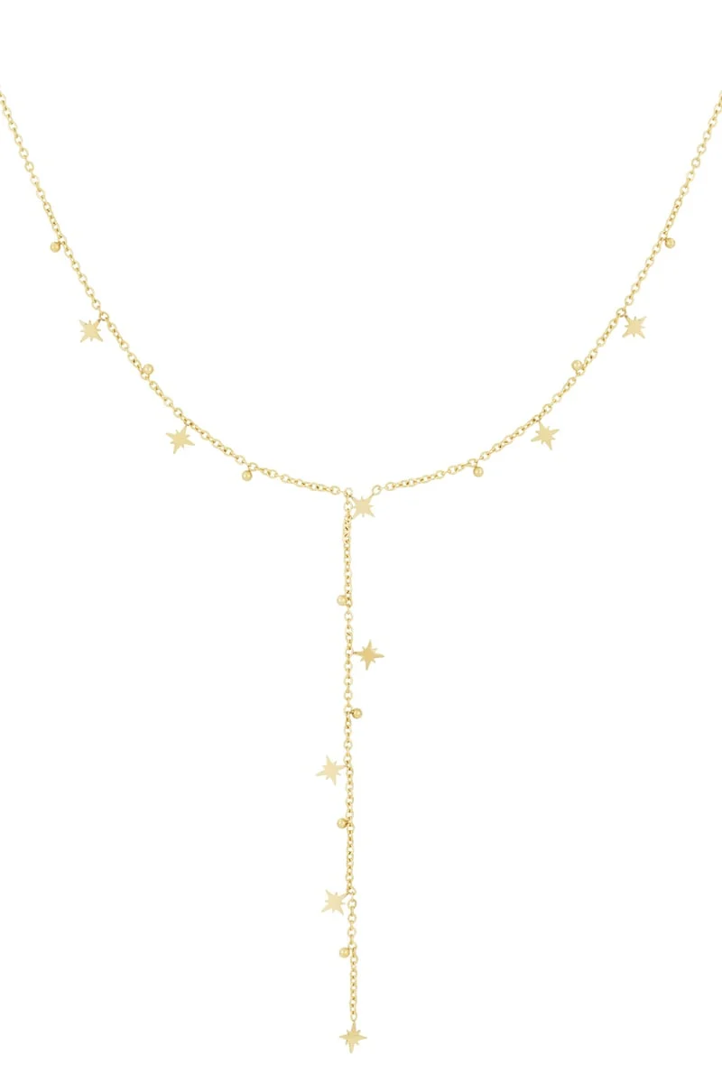 Fijne ketting y-vorm ster stainless steel
