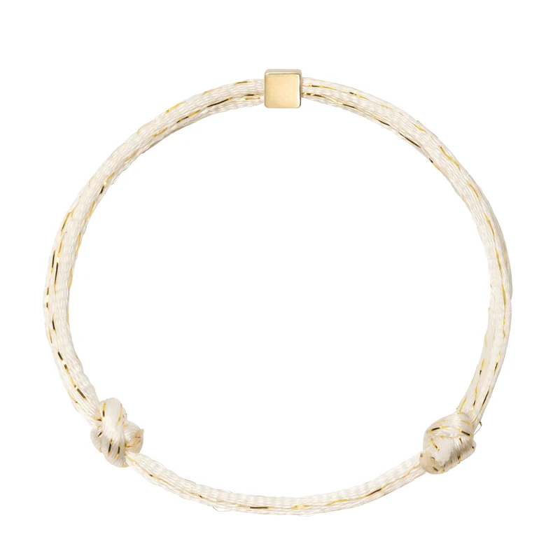 Solid as a Block armband goud ~ roomwit & goud