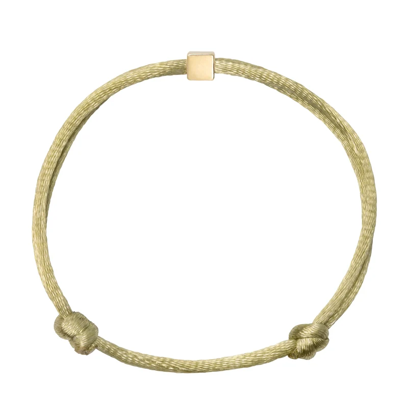 Solid as a Block armband goud ~ lime