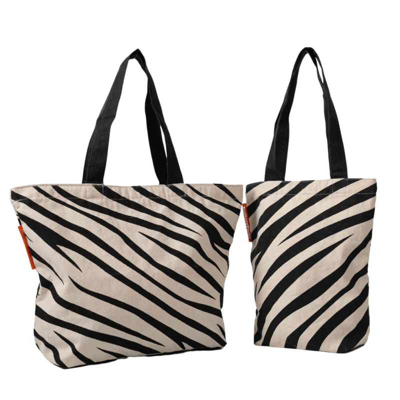 Duurzame Combo Zebra - Shopper Zebra + Tote Bag baby Zebra
