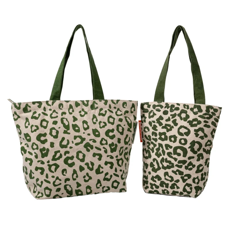 Duurzame Combo Luipaard - Shopper Luipaard + Tote Bag baby Luipaard
