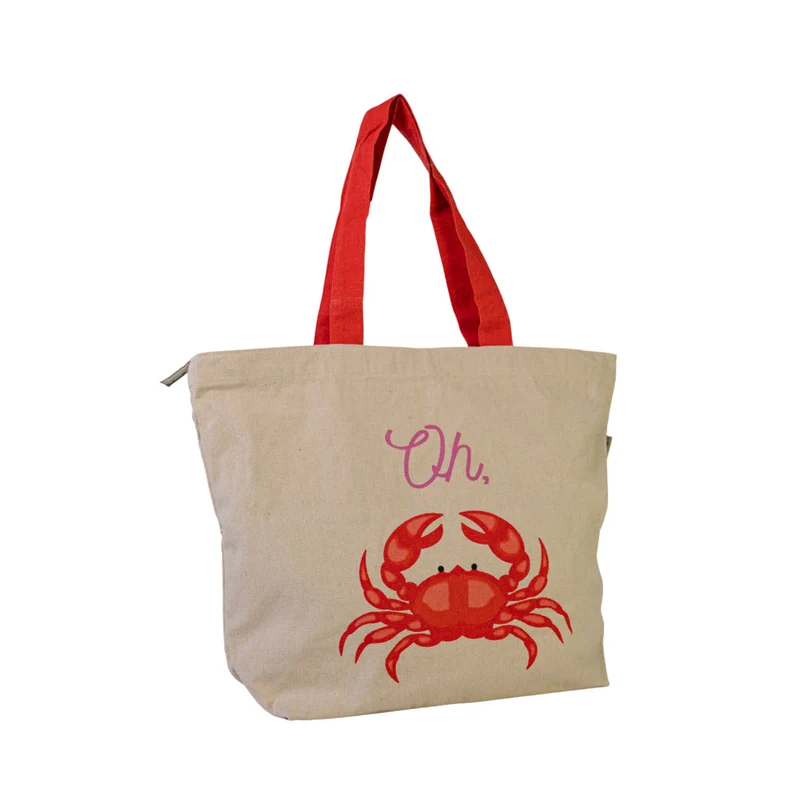 Duurzame tas Oh Crab Gemaakt van gerecycled bedlinnen