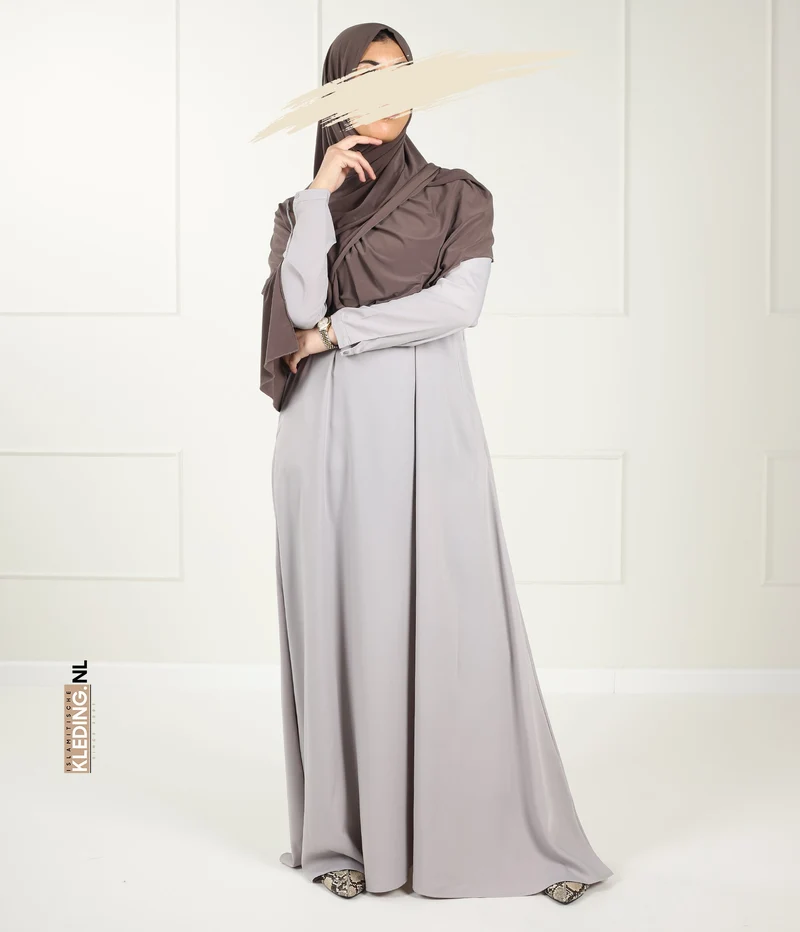 Abaya A-line - Ellysa - Stone Gray