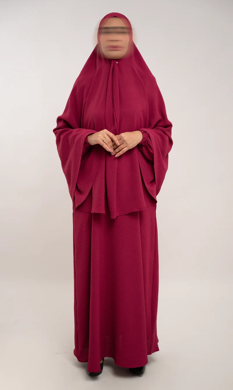 A-line Puff Jazz Abaya R - Framboise