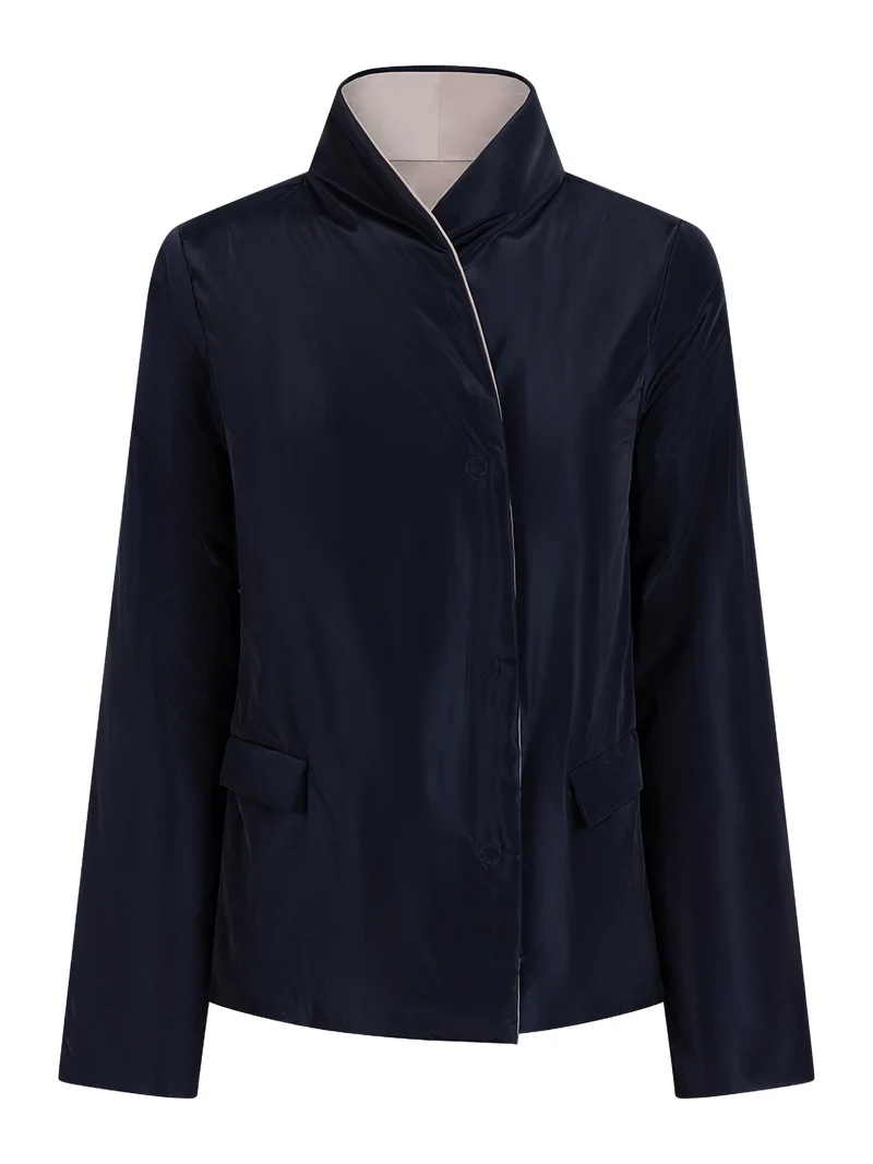 Raised Neck Reversible Jacket