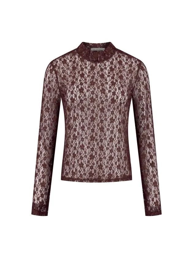 Lace top teddy brown