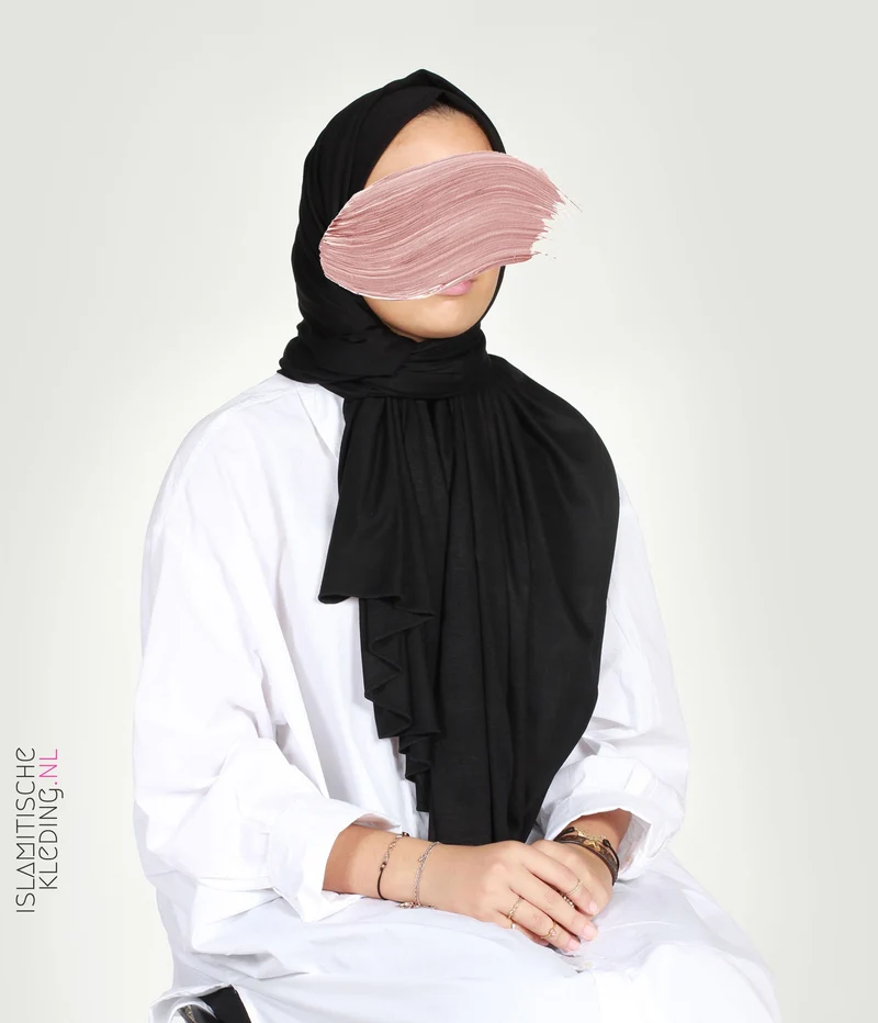Maxi Jersey Scarf 80x200 Black