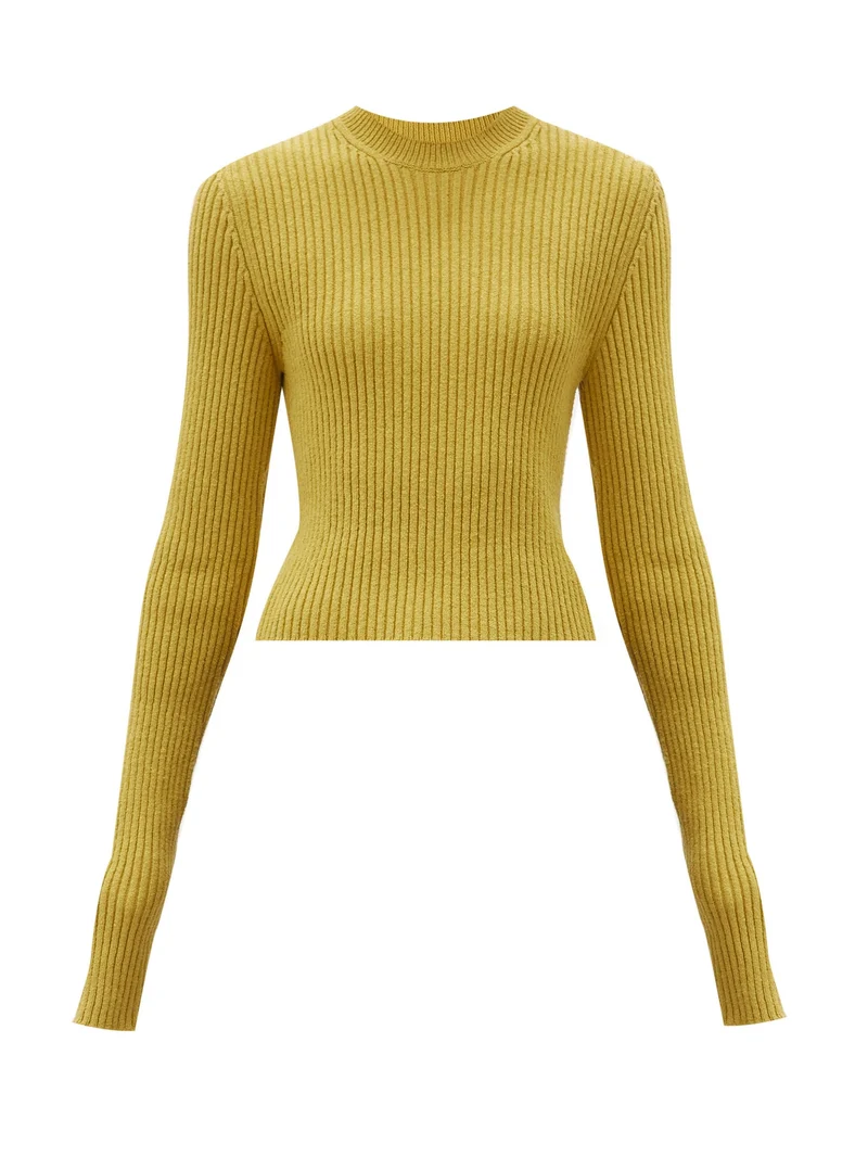 Ribbed-knit sweater
