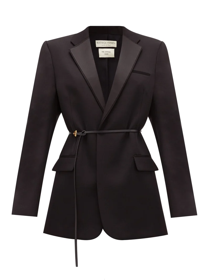 Oversized grain de poudre tuxedo jacket