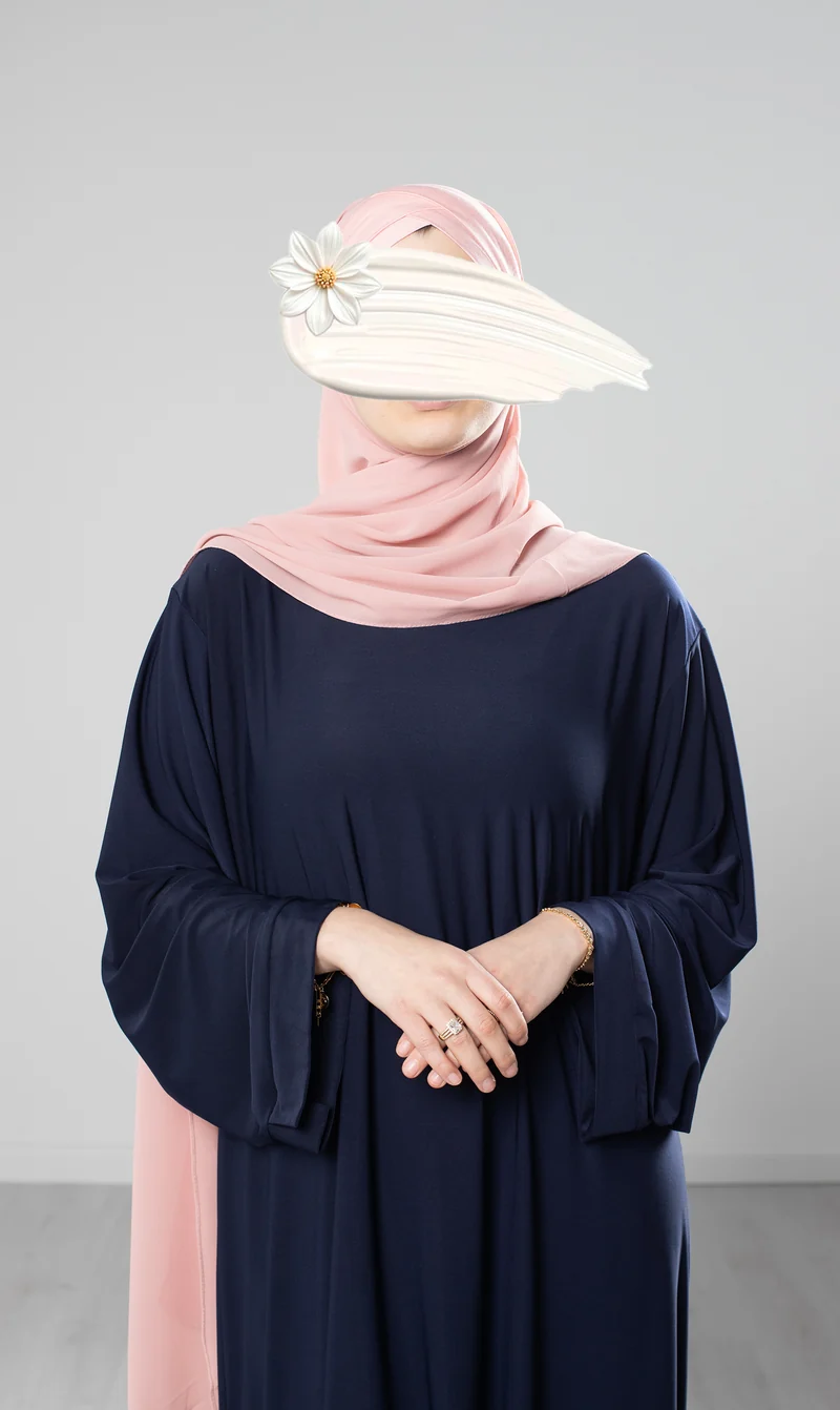 Instant Bonnet Chiffon Scarf - Rose