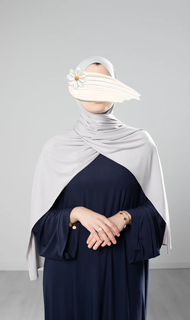 Premium Modal Cotton Scarf - Light Grey