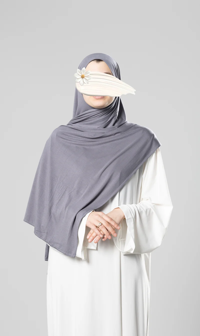Premium Modal Cotton Scarf - Dark Grey