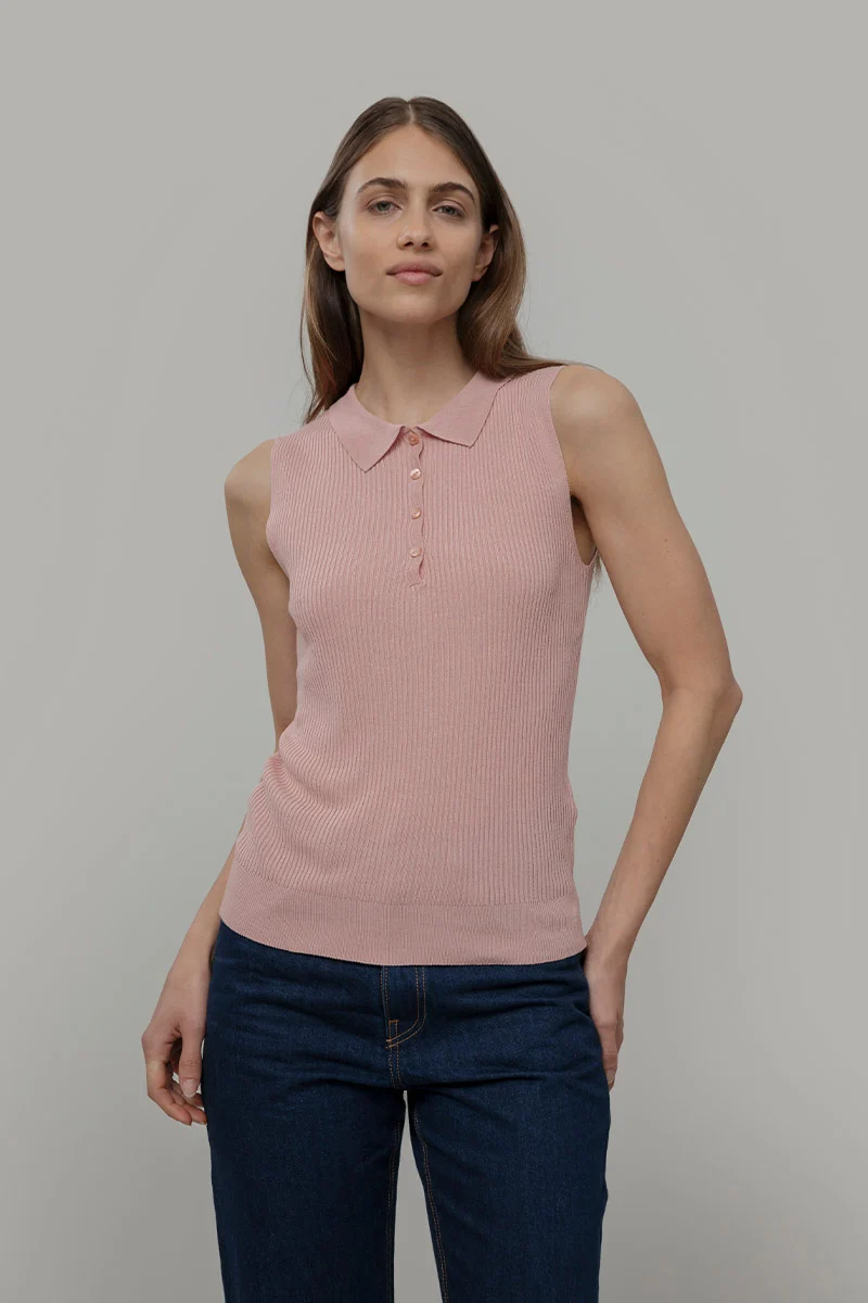 Polo Viscosa Blanca