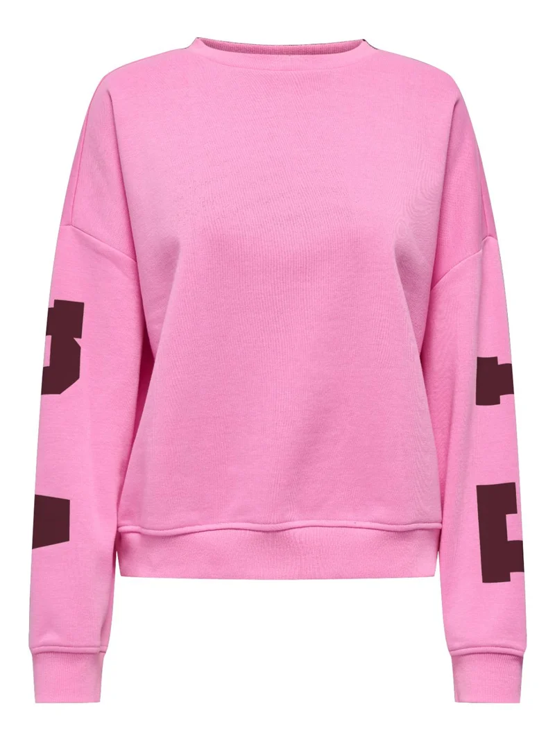 ONLSWEAT L/S BACK/SLEEVE PRIN