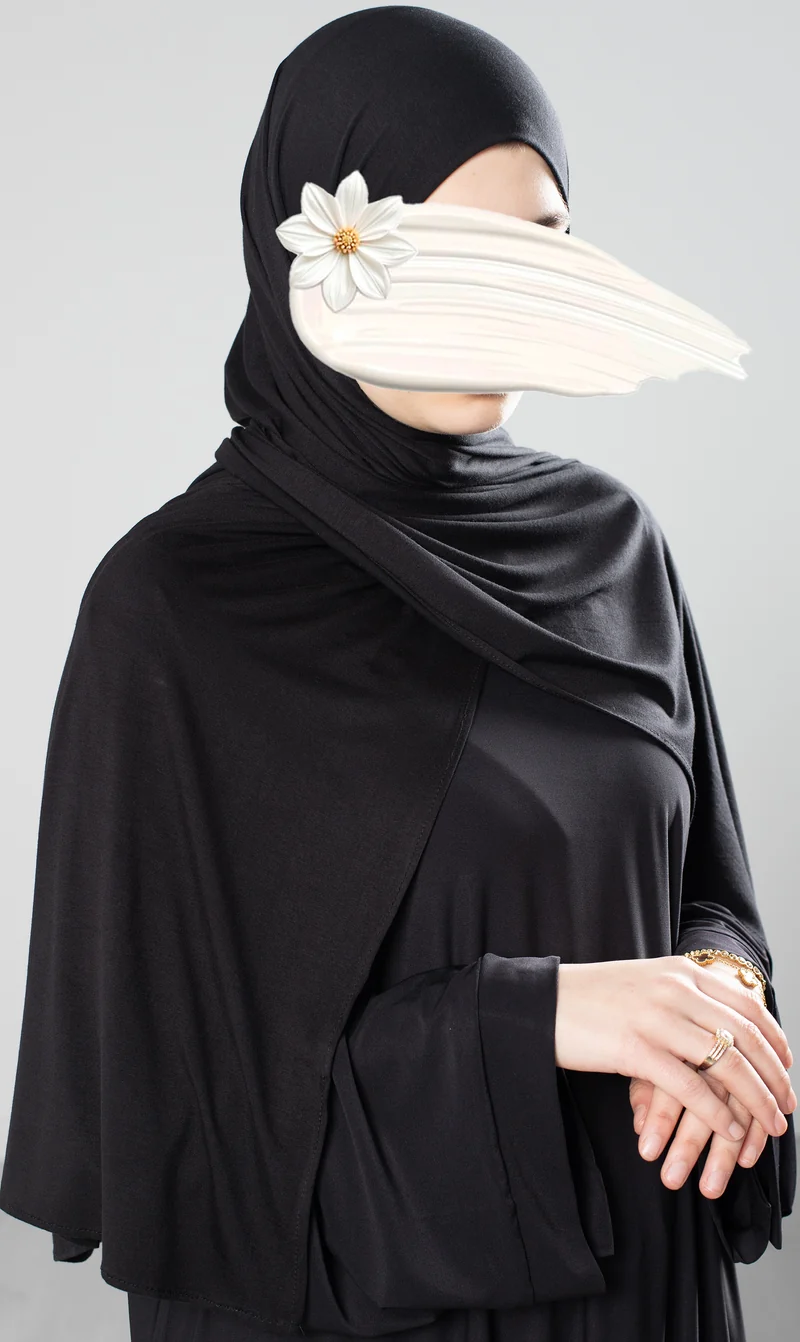 Premium Modal Cotton Scarf - Black