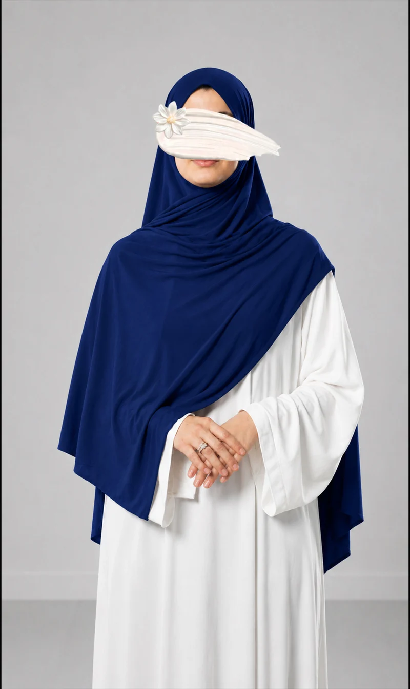 Premium Modal Cotton Scarf - Navy
