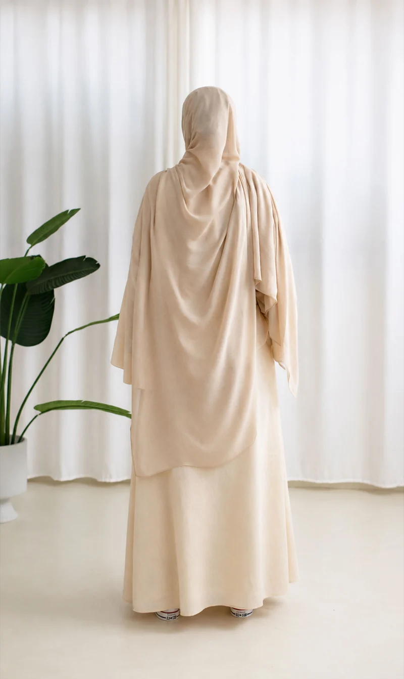 XXL Linen Hijab 100*200 cm - Beige
