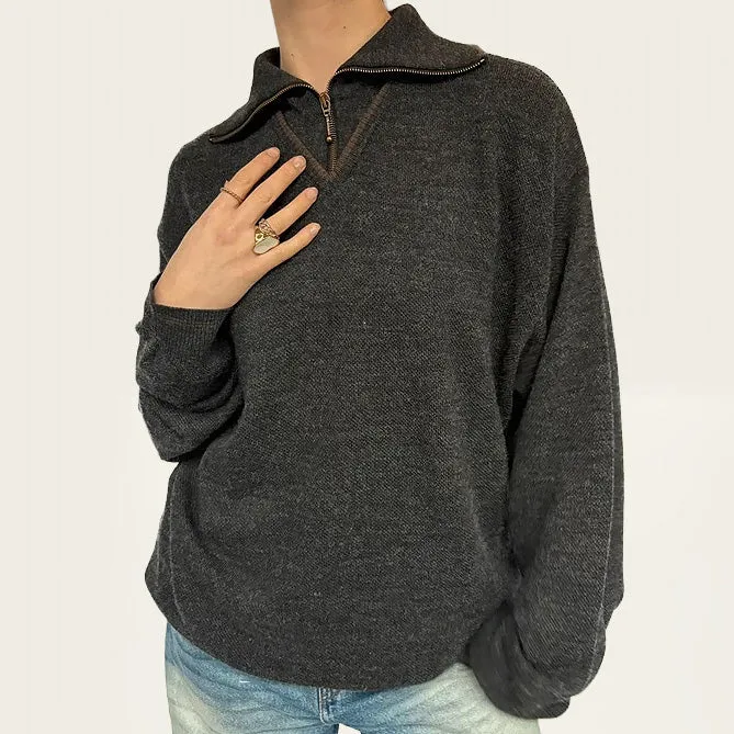 Houtskoolkleurige Alfonso Merani sweater