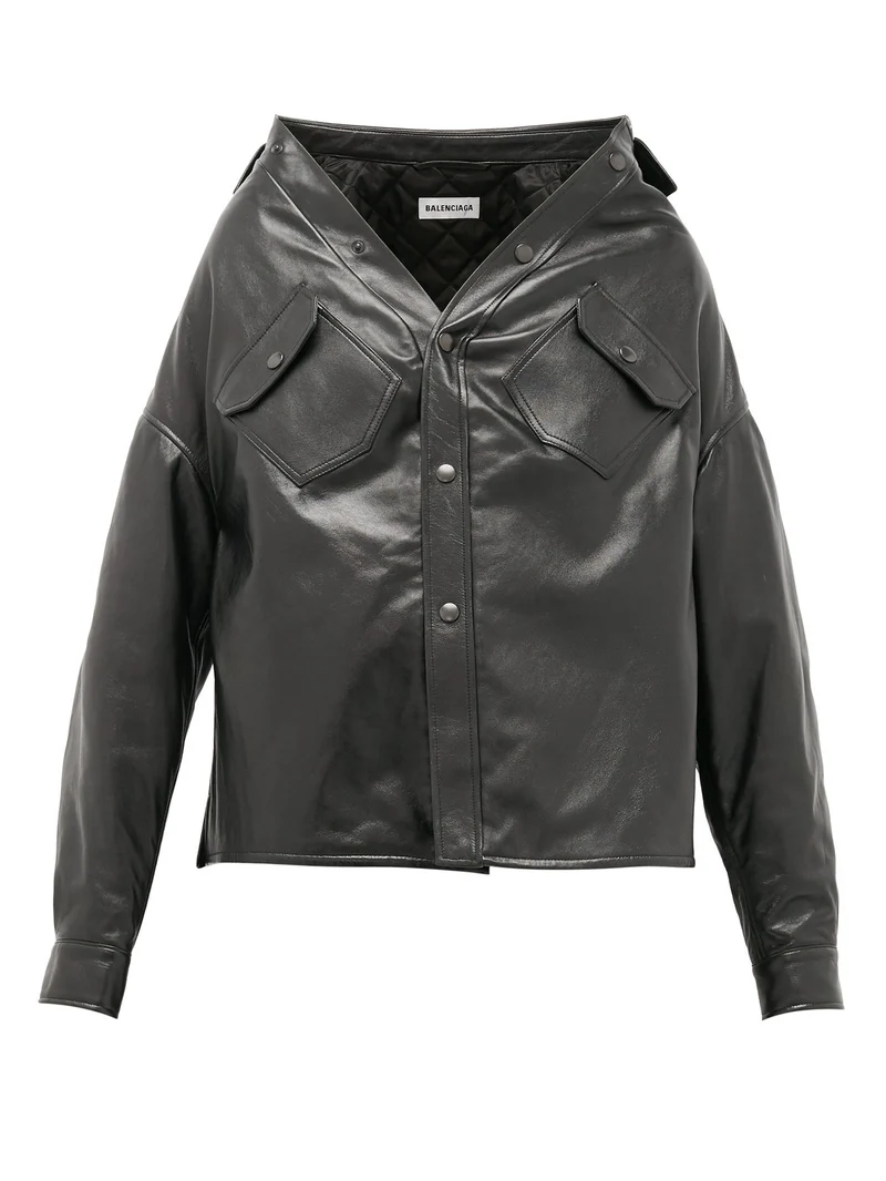 Slouchy leather jacket