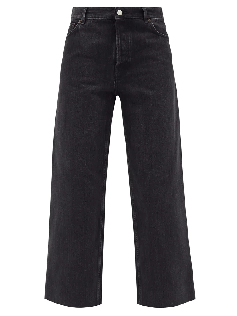 Cropped wide-leg jeans