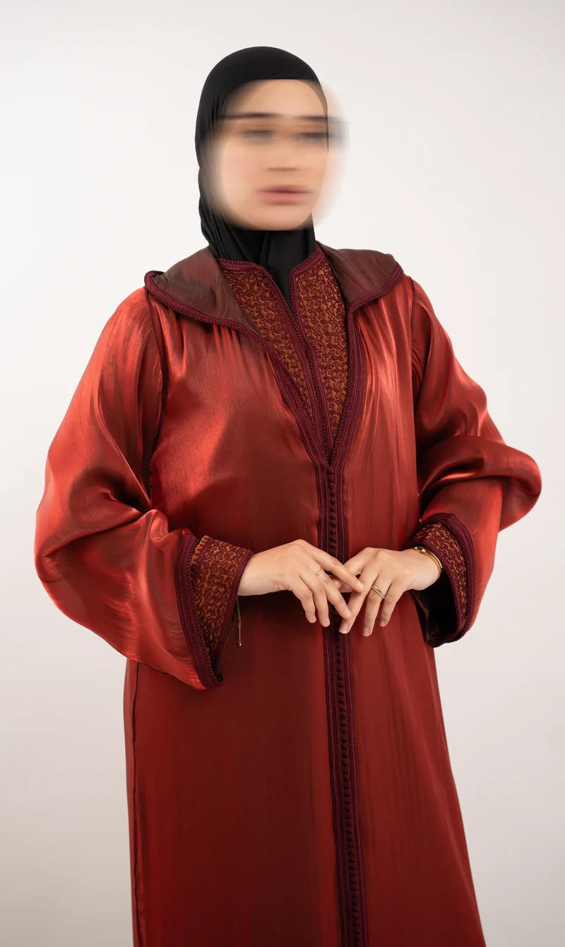 Safoura 2-D Kaftan Bordeaux